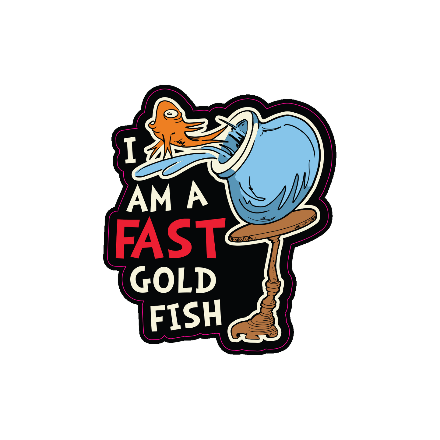 Fast Goldfish Sticker (5x6)